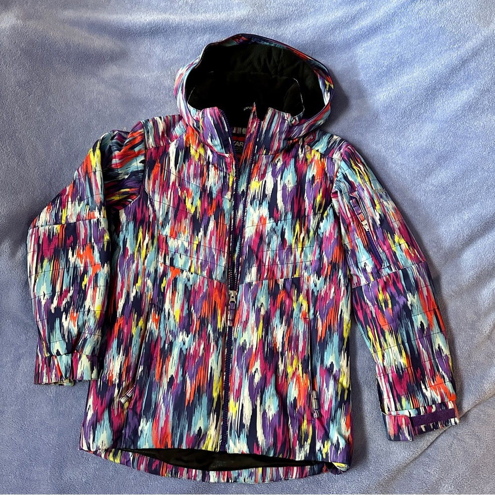EUC Karbon Girls Ski Snowboard Jacket Multicolored Size 10